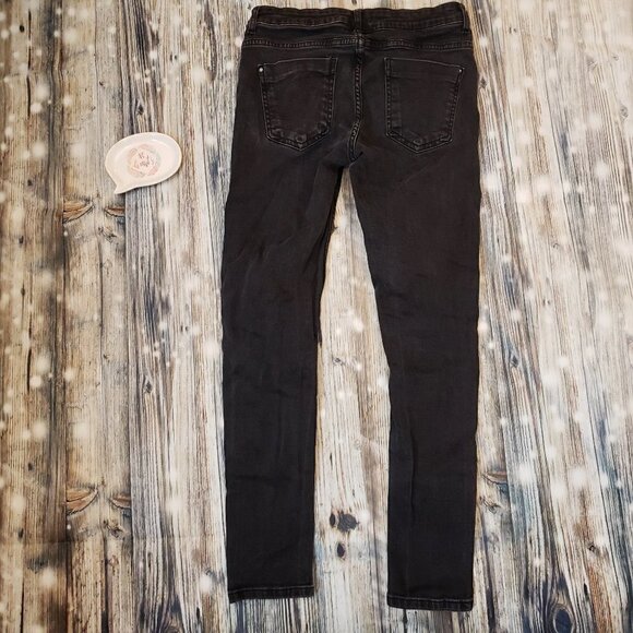 Zara Z1975 Denim Skinny Jeans Black Denim Size 8 - Picture 3 of 8
